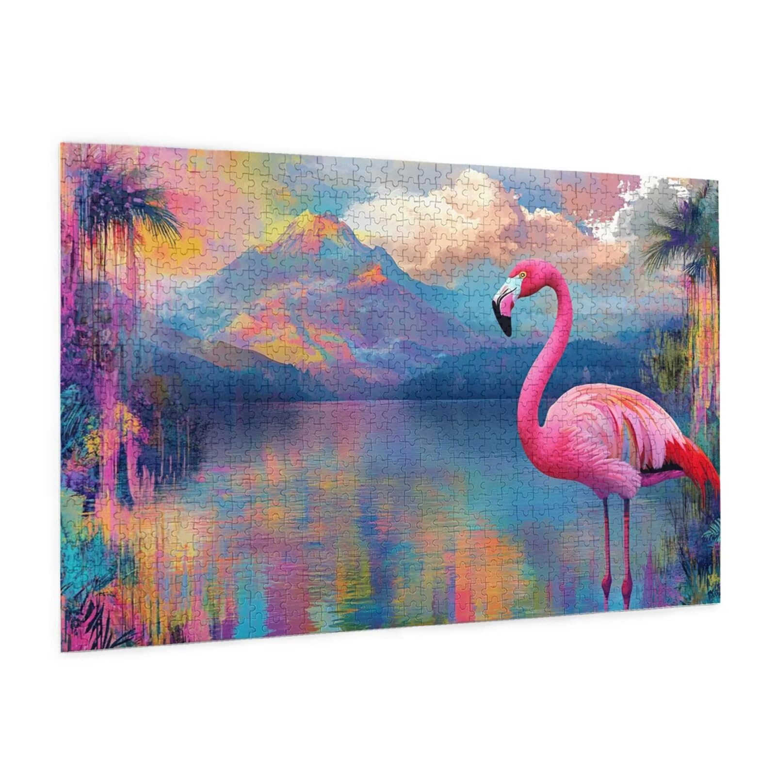 Puzzle Flamingo Puzzle 3000 Teile Landschaft Puzzles Erwachsene mit Geschenkbox, DIY Groß Holzpuzzle für Erwachsene, Geschicklichkeitsspiel für Die Ganze Familie Geschenke für Frauen 81 x 122 cm -695y