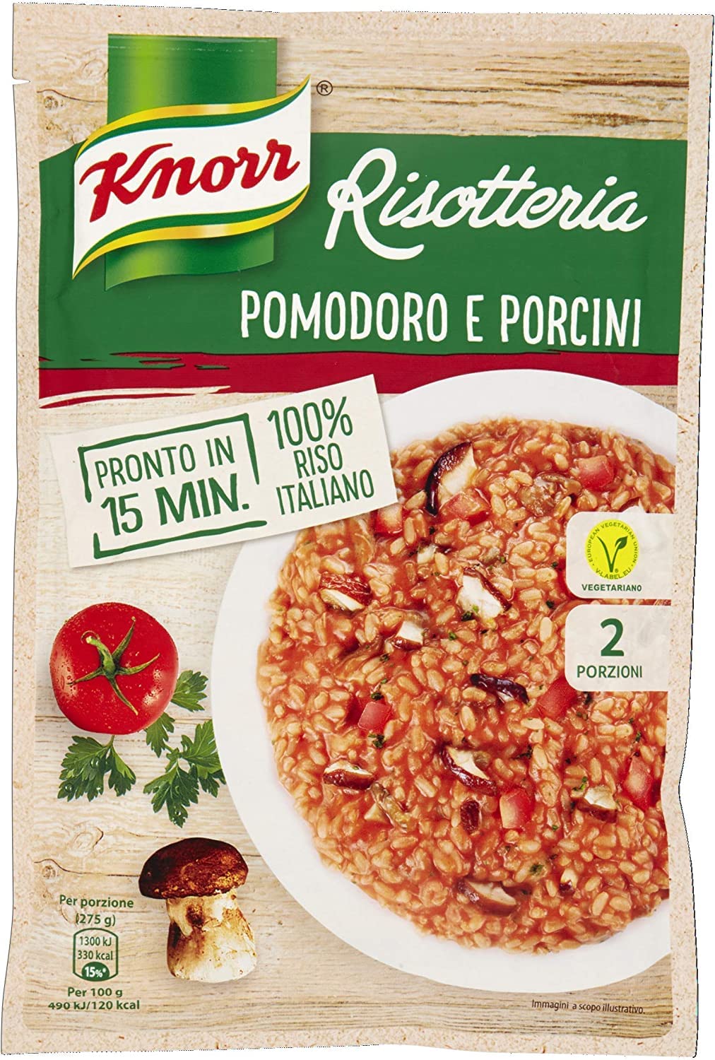 6x Knorr Risotto Pomodoro e Porcini 175g 100 Italienisch Reis mit