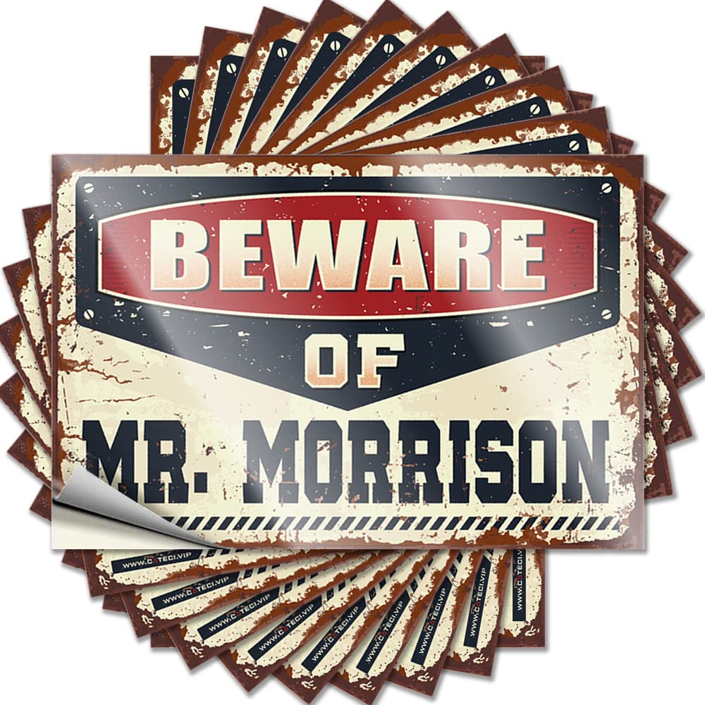 Play Room Decorations Ideas Decal | Beware of Mr. Morrison Fuzzy for Surfing Decor(12X18CM)