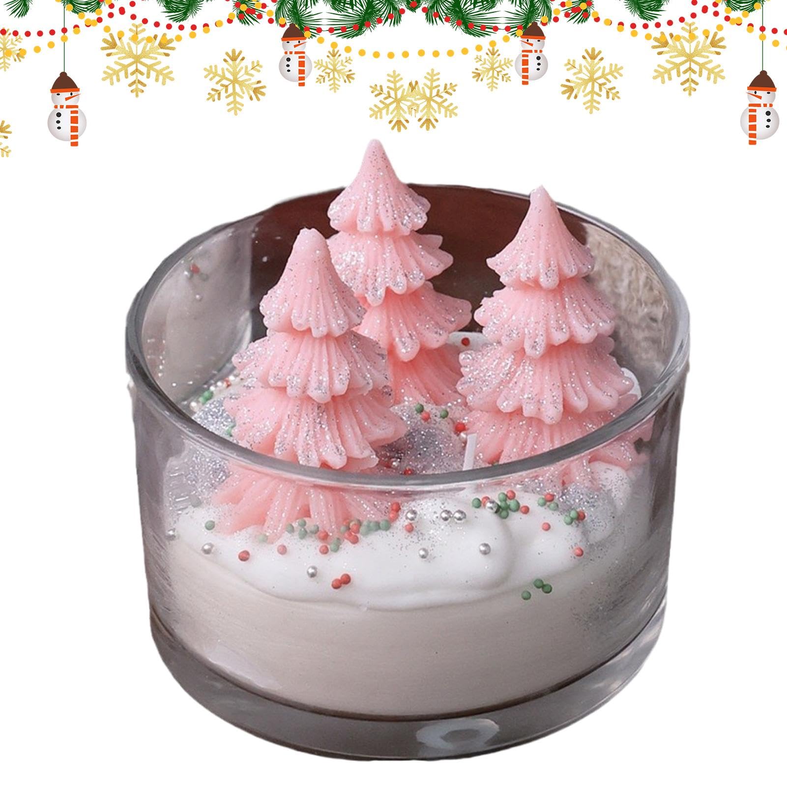 Vela decorativa aromática navideña,Vela de aromaterapia navideña Decoración