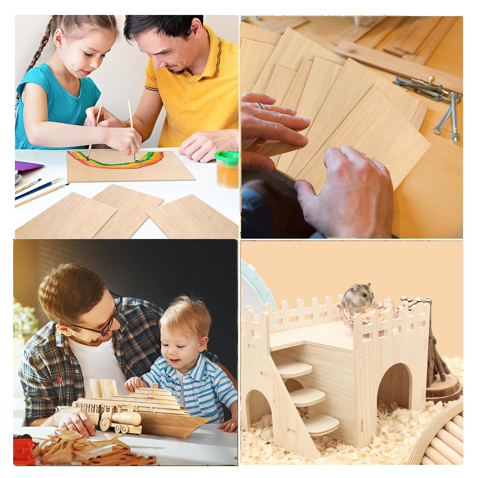 Płyty z drewna balsa, 10 sztuk, do majsterkowania, sklejki, 30 x 20 cm, 2 mm, wysokiej jakości płyty multipleksowe, do samodzielnego wykonania domu, rękodzieła drewnianego, model