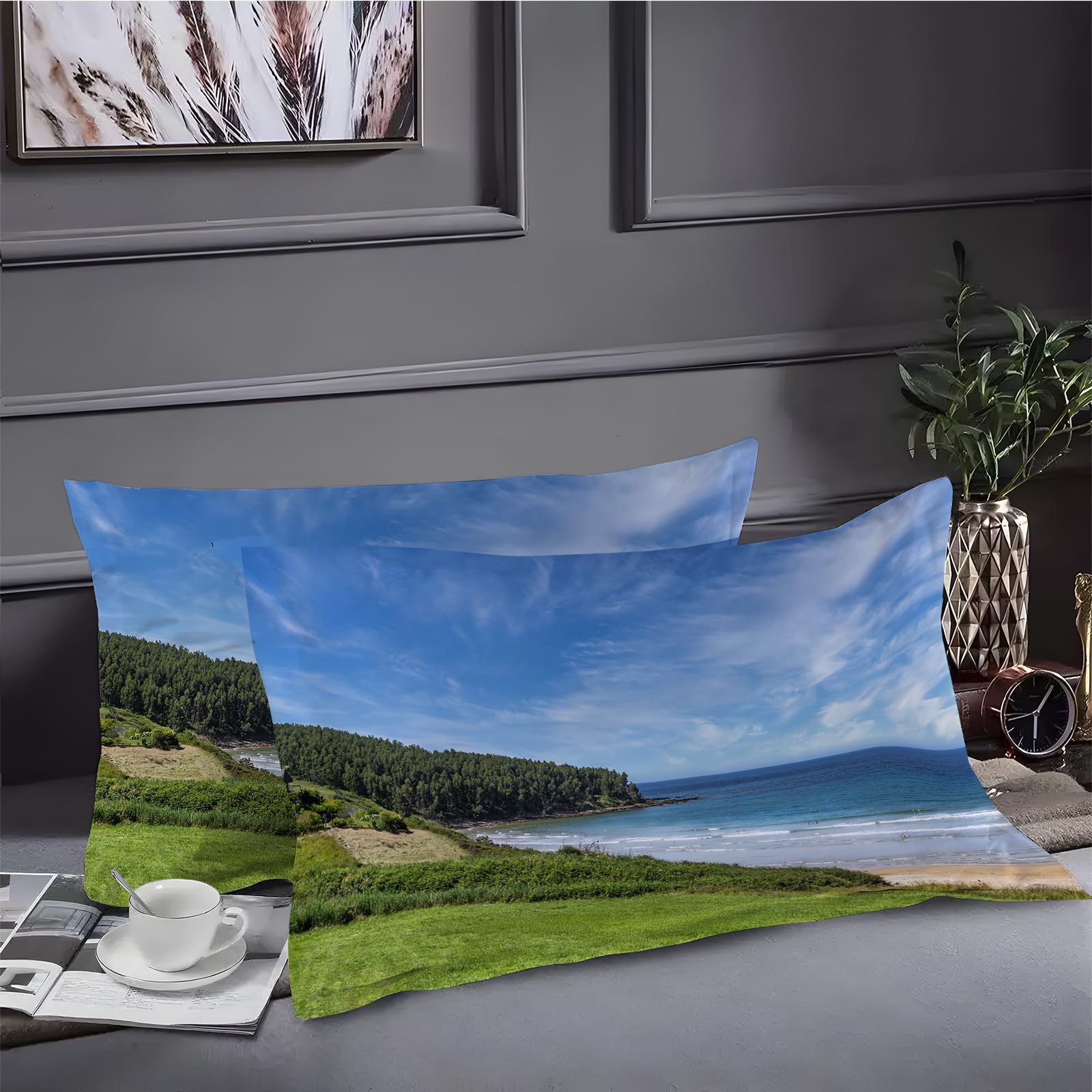 Funda Nórdica 260x220cm + 2 Fundas Almohada - Azul Cielo (microfibra)