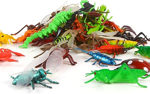 Miniatura 5 de FINGOOO Paquete de 39 insectos e insectos para niños, varios juguetes de insectos de plástico falsos, recuerdos educativos para fiestas