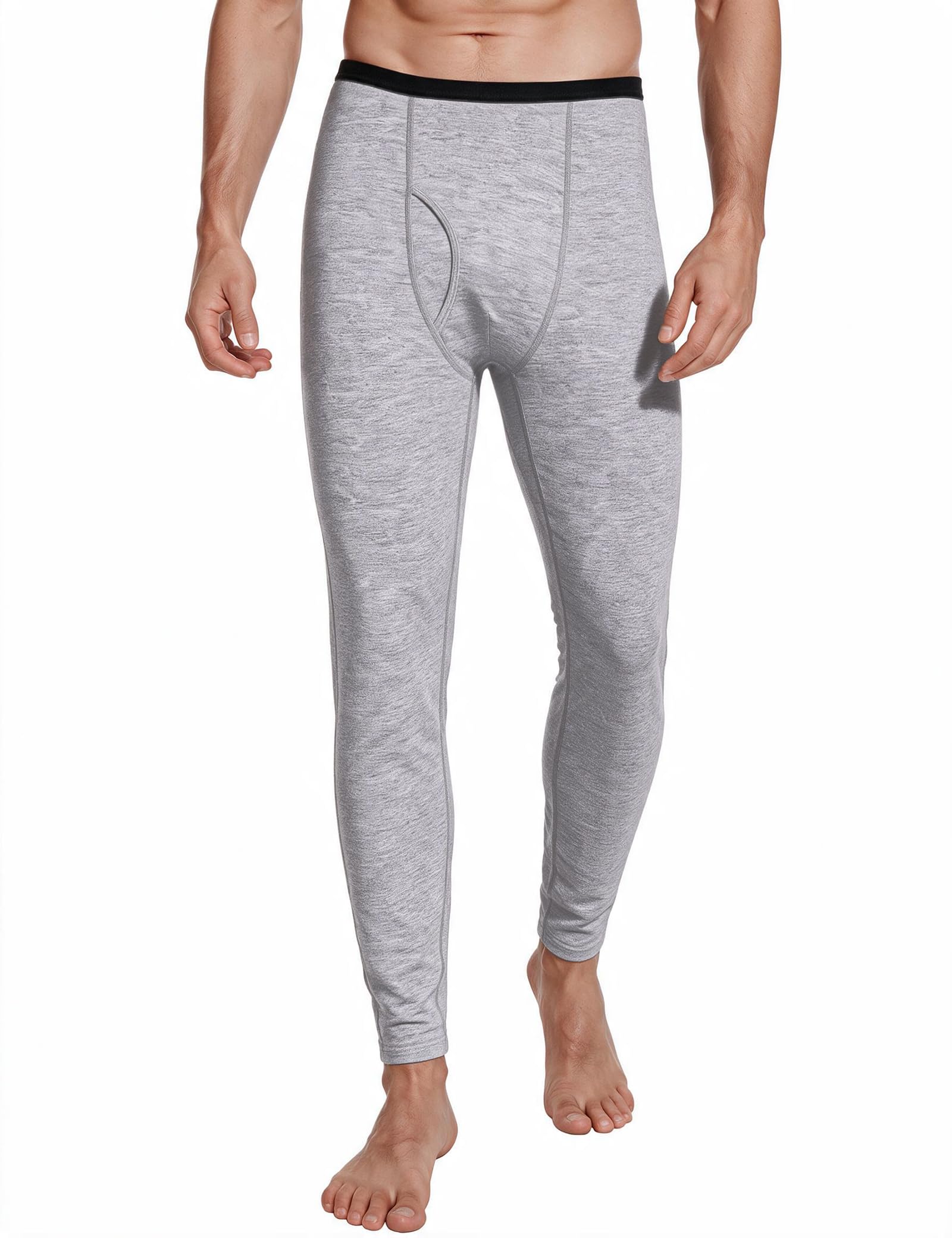 iClosam Thermo Unterhosen Herren Fleece Leggings Sport lang Winter | Lange Unterhosen Herren mit elastischem Bund und bequemem Sitz, Thermounterwäsche Herren als warme Basisschicht für Outdoor