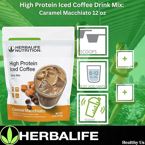 Miniatura 8 de Herbalife HERBALIFE NUTRITION Mezcla de bebida de café helado con alto contenido en proteínas (Mocha 12 oz 12.10oz) Energía y proteína, hecha de