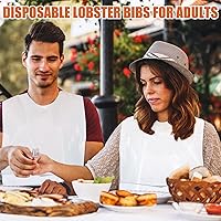 Vista 5 de Nonley Disposable Bibs 3050100 Pack -Disposable Adults Bibs for Elderly Women and Senior Men Eating