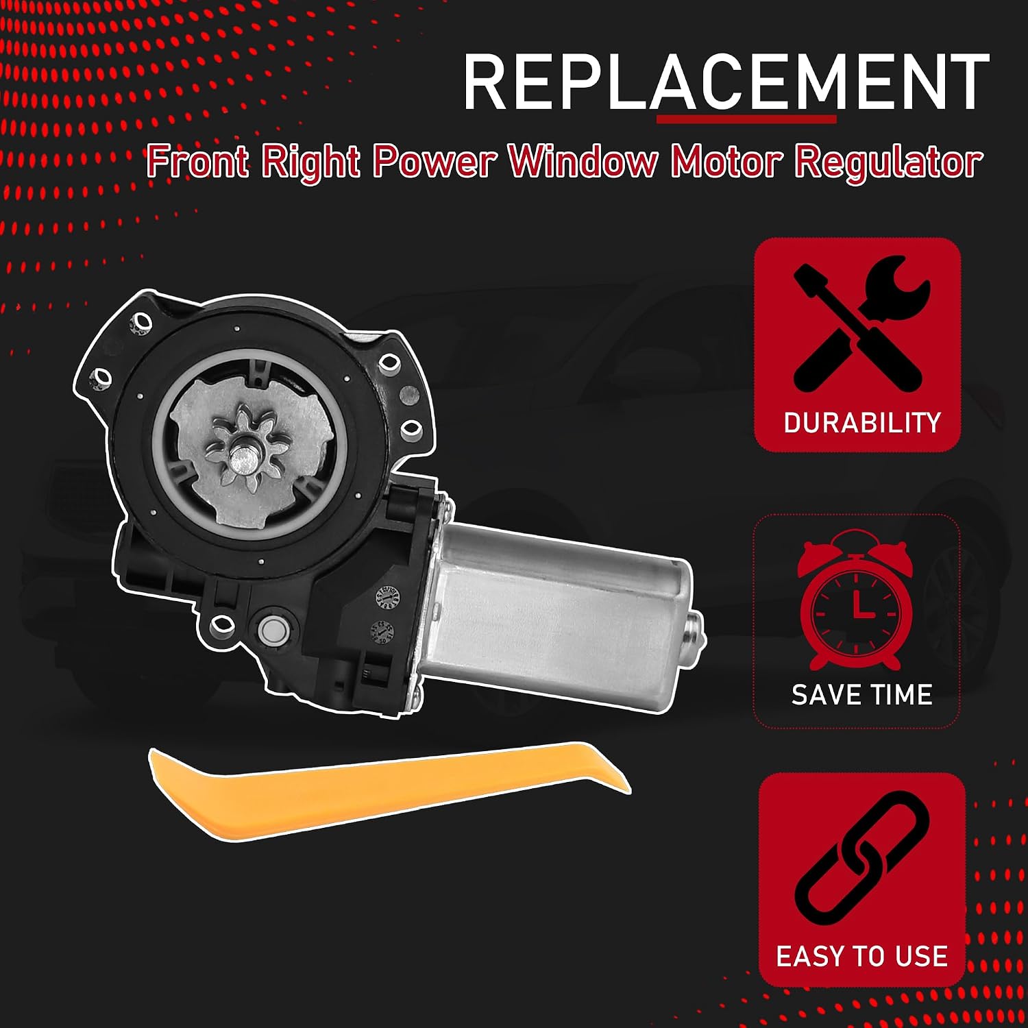 Right Passenger Side Power Window Motor Compatible with Hyundai