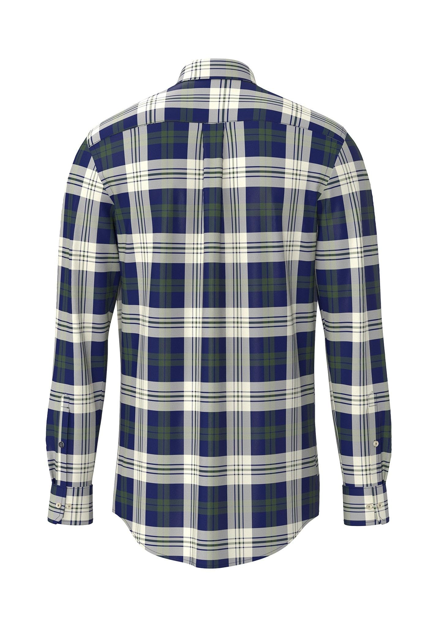 FYNCH-HATTON Camicia in cotone con grande motivo a quadri e colletto button-down