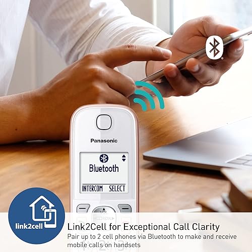 Miniatura 3 de Panasonic KX-TGD862G - Teléfono inalámbrico con Bluetooth Link2Cell, asistente de voz, contestador automático y bloqueo de llamadas, sistema