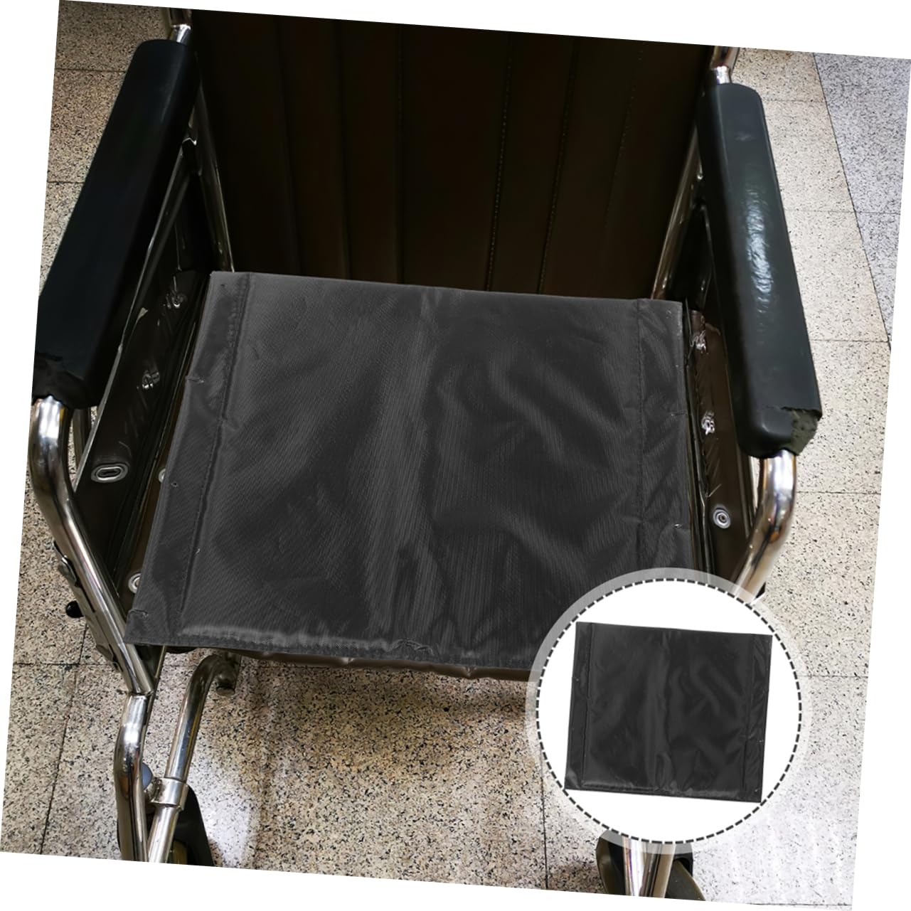 ULTECHNOVO Cojín para Silla De Ruedas De Tela Oxford Gruesa, Asiento De Repuesto Transpirable Antideslizante, 2 Piezas, Accesorios para Sillas De Ruedas Uso Diario, Comodidad para Adultos