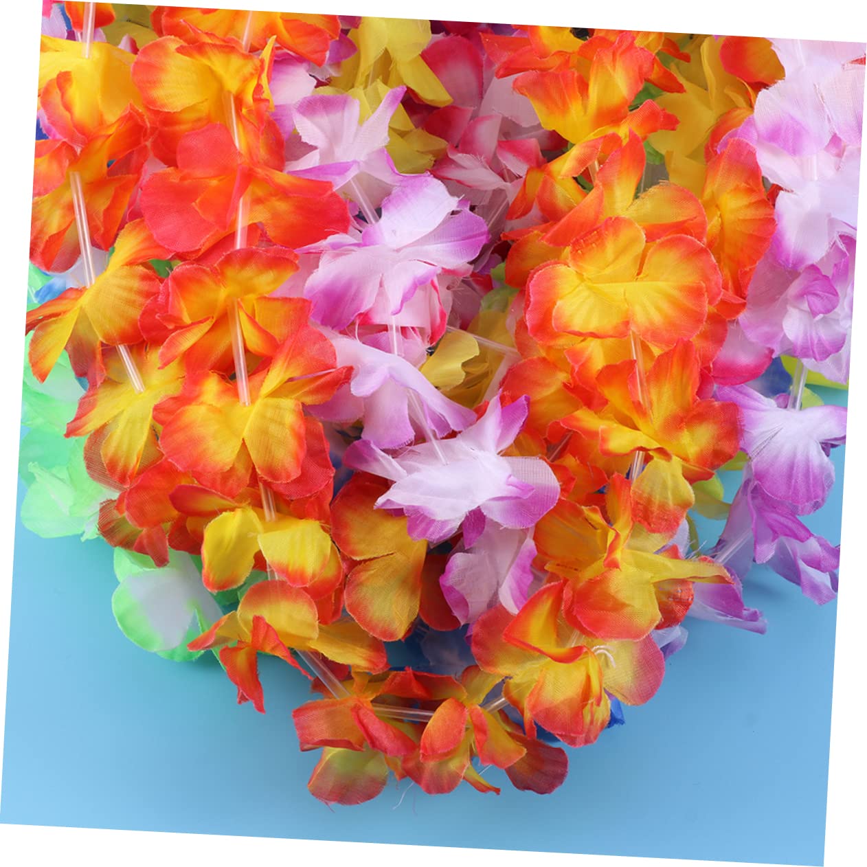 Cabilock 20 Piezas Hawaii Leis Guirnalda de Flores de Hawaii Collar Hula Diadema de Flores Hawaianas Favores de Fiesta en Hawaii Hawai Guirnalda Colgante de Cuello Hawaii