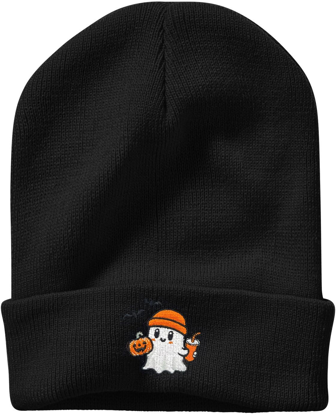Cute Frog Skeleton Embroidered Beanie Knit Hat for Men Women, Halloween Goth Graphic Winter Black Skull Cap - Image 7