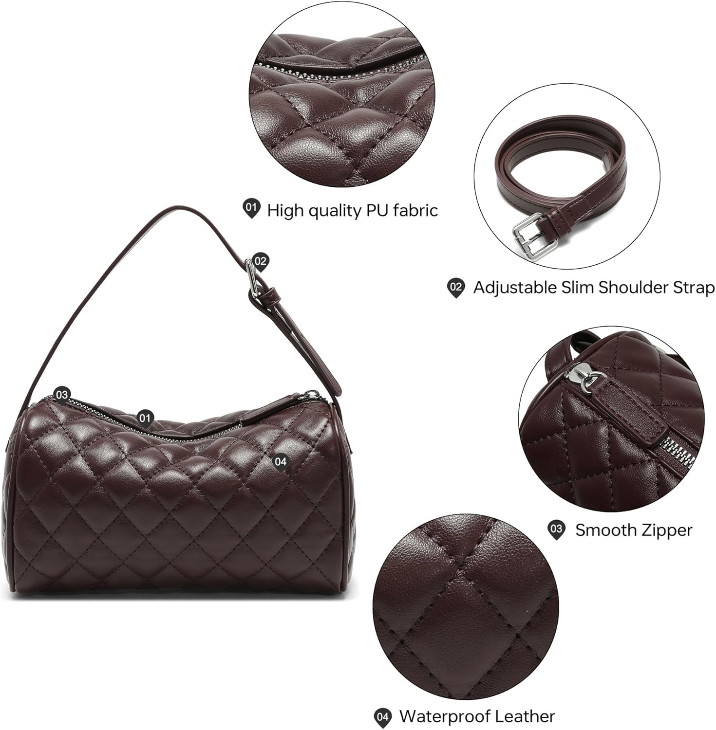 GEMIU Crossbody Bags for Women,Top Handle Hobo Purse Shoulder Bag Shoulder Bag with Adjustable Strap