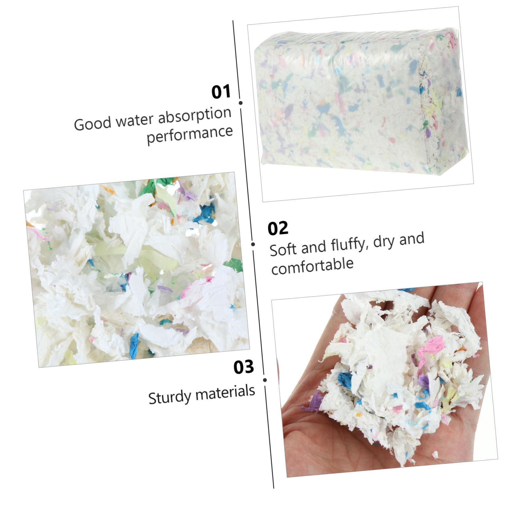 TOYANDONA Kleintierstreu aus Papier mit Starker Saugkraft 450g für Käfige