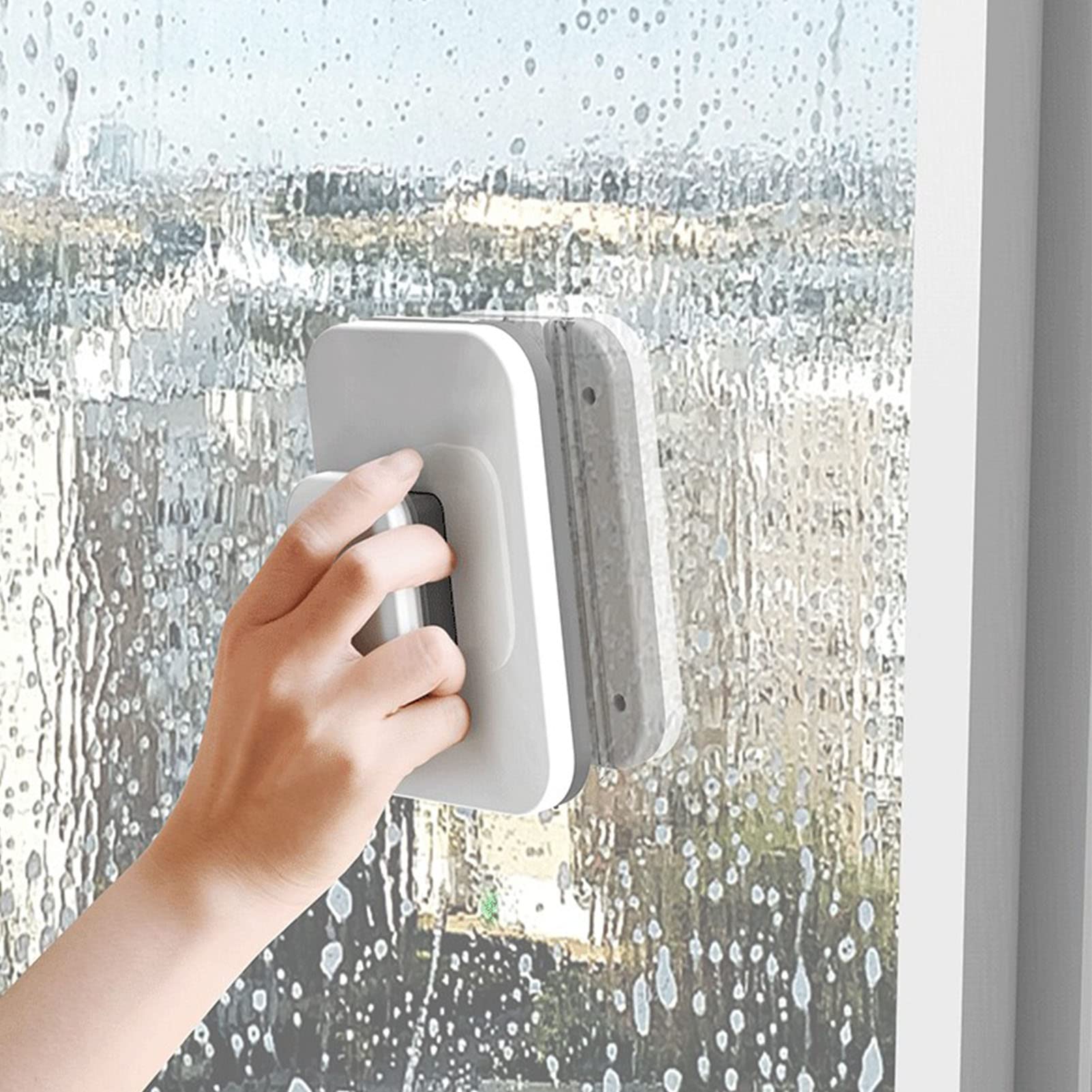 Lavavetri Magnetico a Doppia Faccia Lavavetri Magnetico a Doppia Faccia a Vita Alta Lavavetri Magnetico per Uso Domestico Tergicristallo Spazzola per Utensili per la Pulizia del Vetro, Facile da Usare