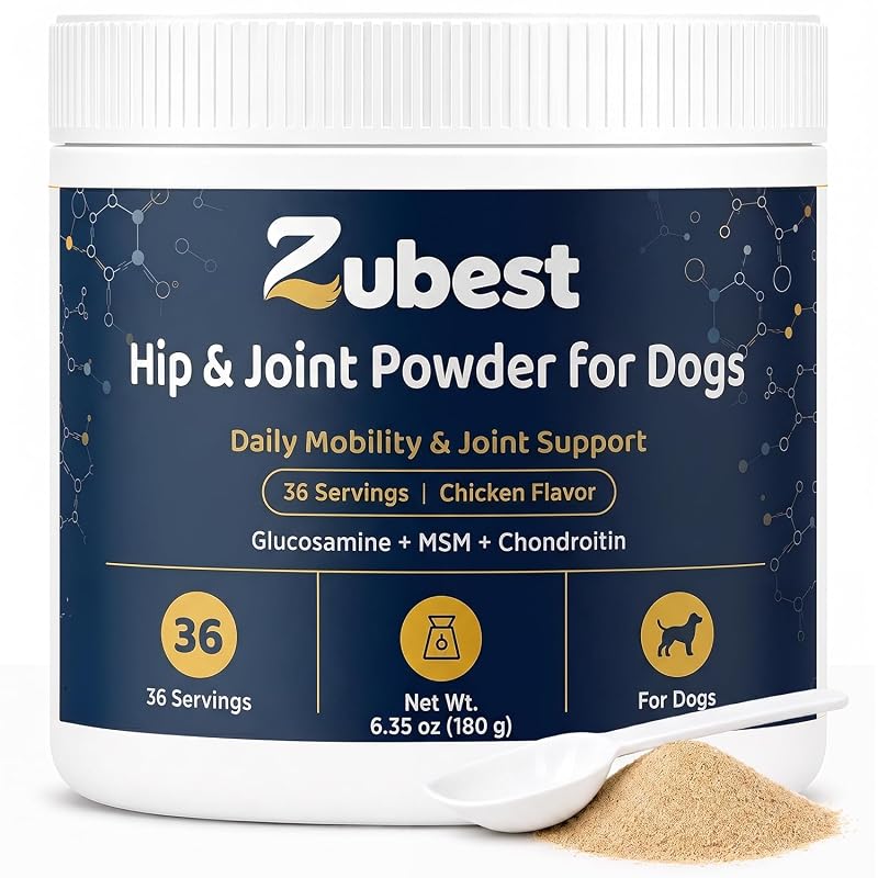 Suplemento para Cães com Glucosamina, Condroitina e MSM em Pó Zubest – 180 g