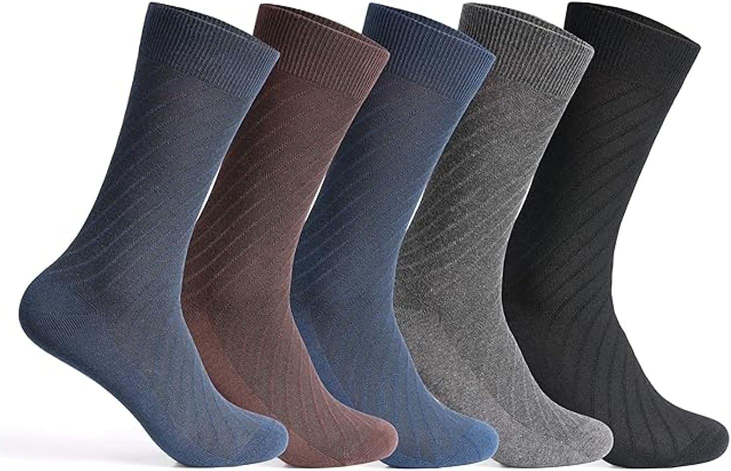 Regular Formal/Office Wear Socks For Men, Made With Breathable, Anti Odour & Moisture Absorbent Combed Cotton With A Extra Durable Welt, Ideal For All Day Wear, Multicolour