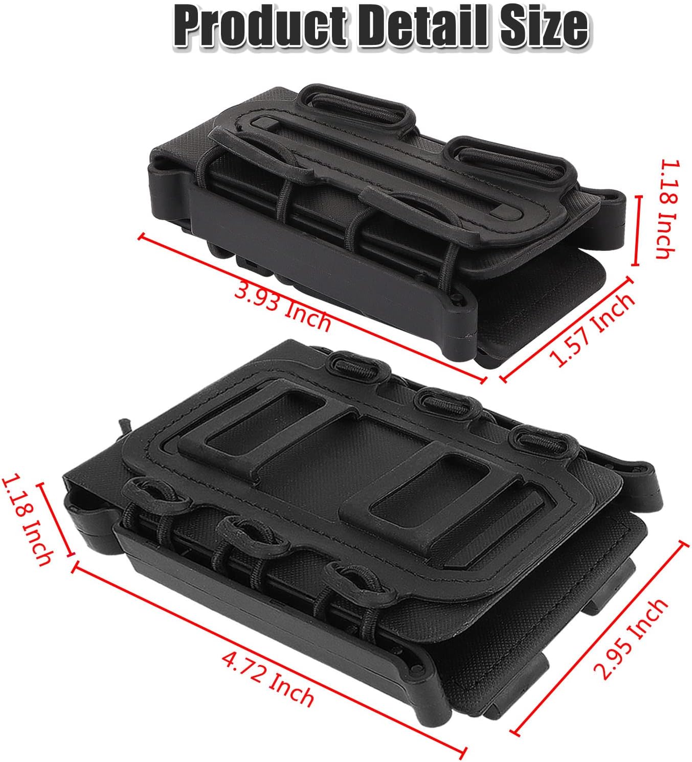 Universal Fast Mag Pouches, 5.56/7.62/9mm Molle Magazine Pouch Kit for Rifle, Pistol, Ak, M4, Ar15 and Outdoor Tactical Game