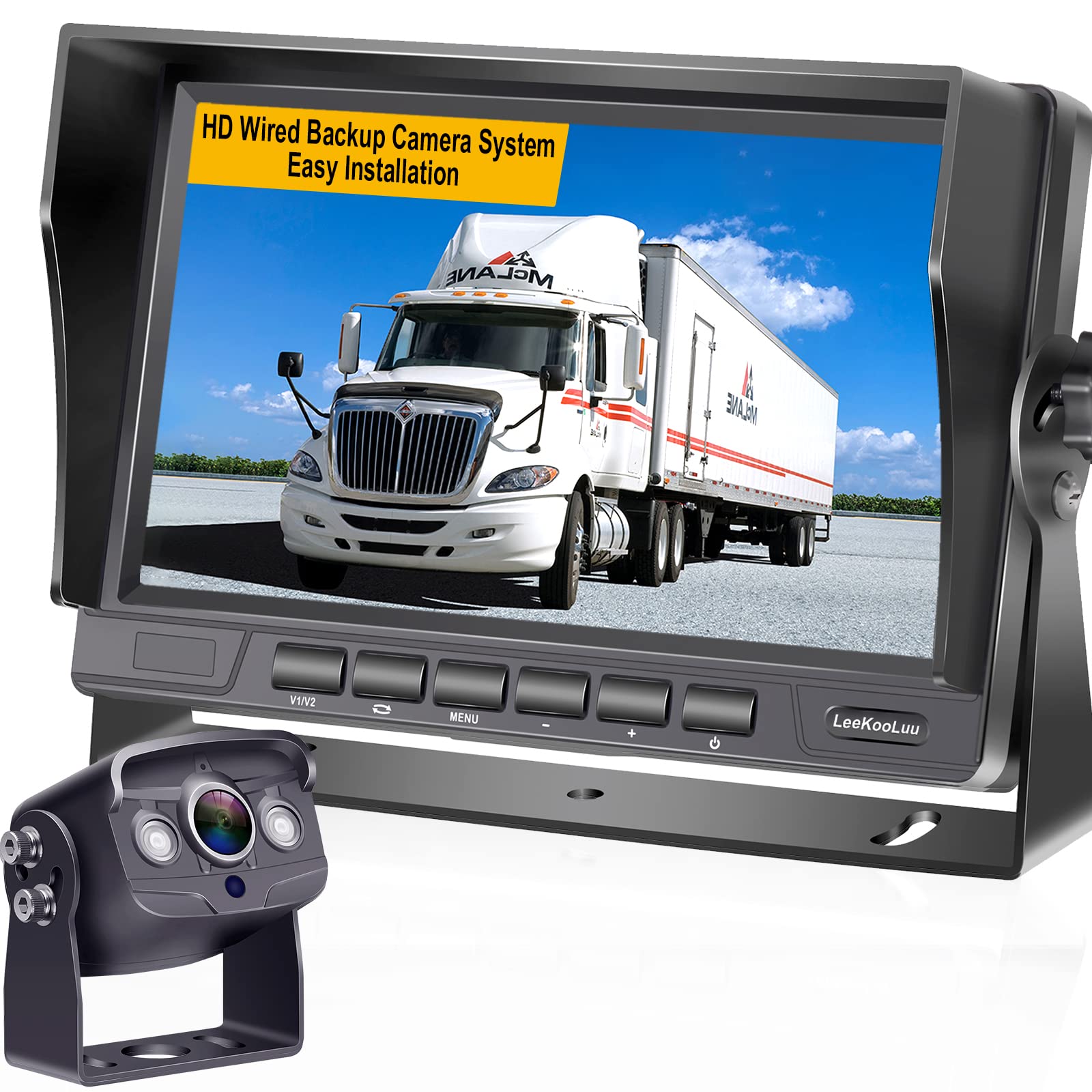 Buy LeeKooLuu RV Backup Camera HD 7 Inch LCD Monitor Wired Hitch Rear