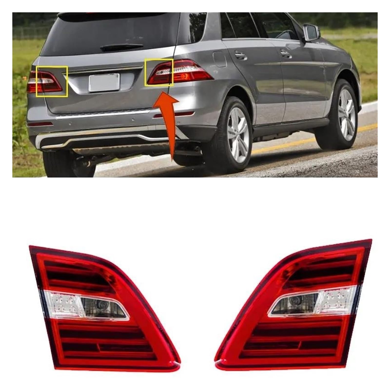 Intermitentes Para Mercedes Para Benz Clase M W166 ML300 ML320 ML350 ML400 ML550 2012-2015 Luz Trasera Kit De Luces Traseras(L+R)