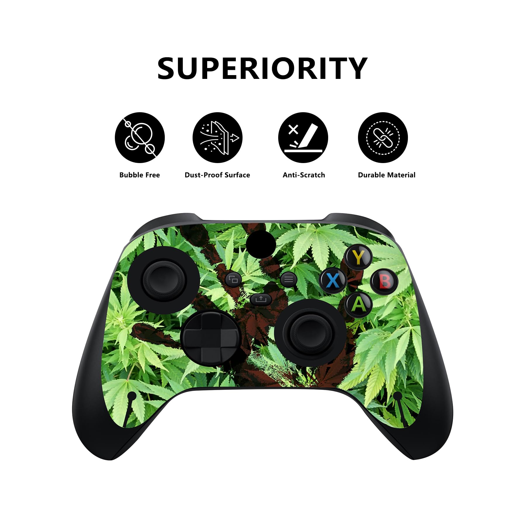 Cannabis Rasta Marijuana Vinyl Skin Sticker Decal XBOX ONE Console &Controllers - Foto 10