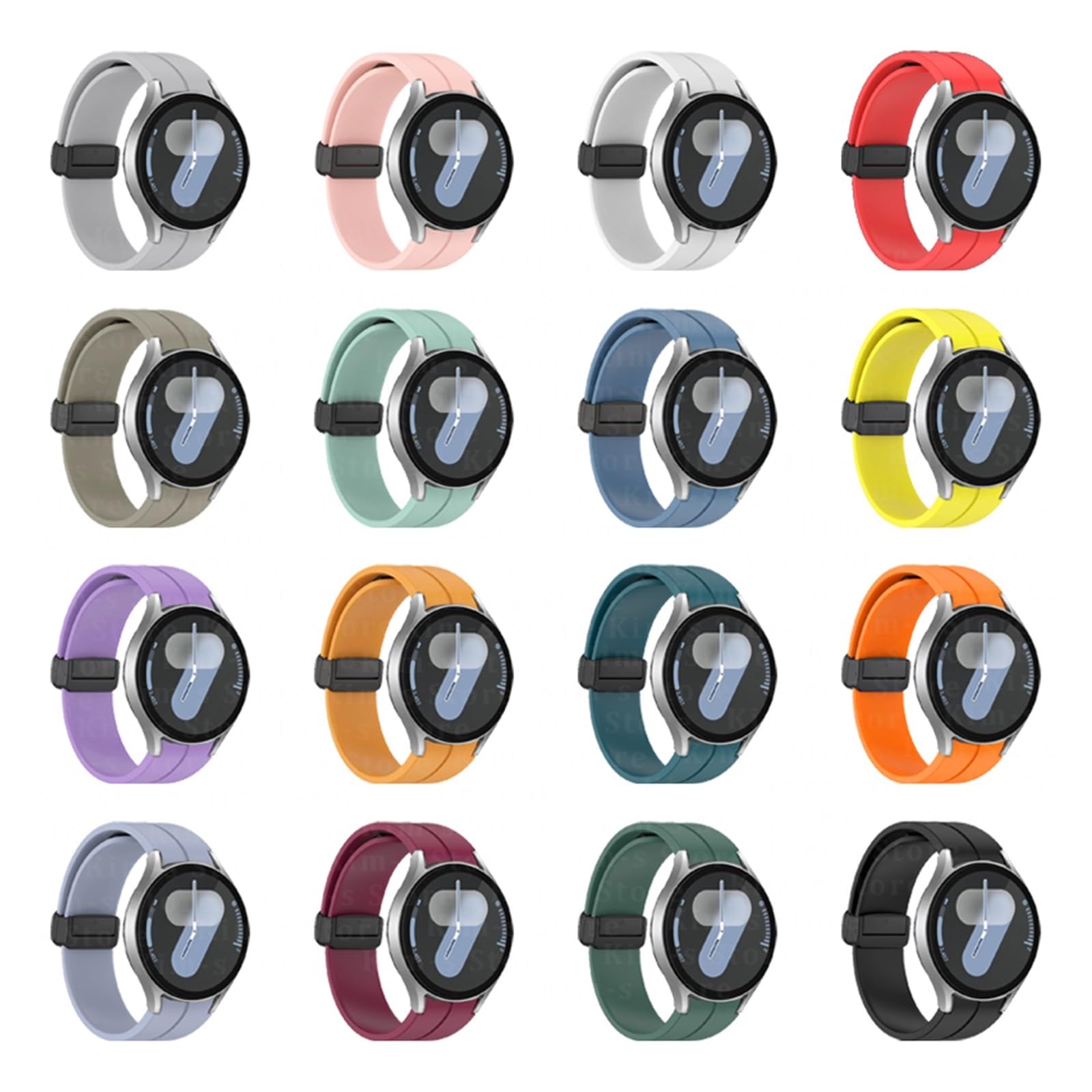 Oryginalny silikonowy pasek do zegarka Samsung Galaxy Watch 6 Cassic 43 mm 47 mm 5Pro 45 mm Watch FE 4 5 6 7 40 44 mm klamra magnetyczna bransoletka paski do zegarków