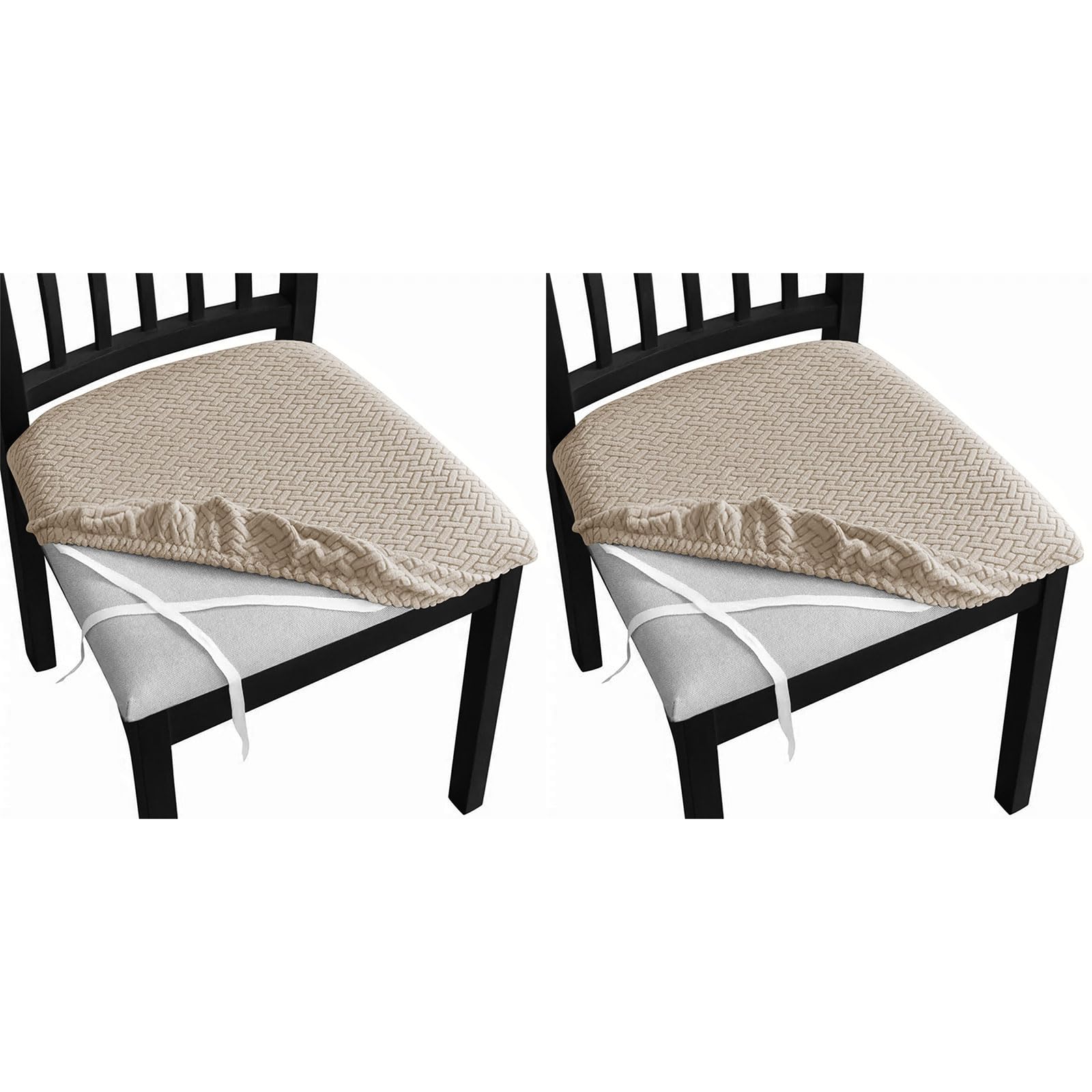 Msioytog Jacquards Stretchable Stool Chair Covers Elegant Seats Slipcover for Kitchen and Banquets Seating Jacquards Stool Slipcover