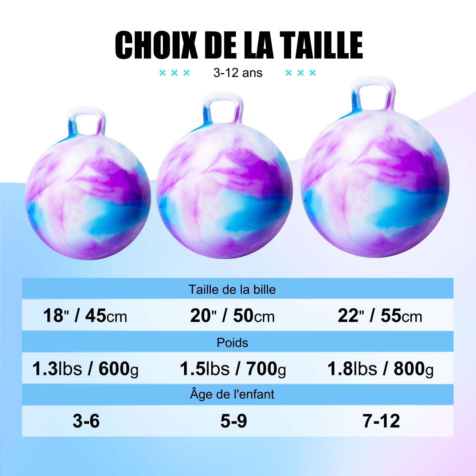 U&C Planet Ballon Sauteur Gonflable 45 cm pour Enfants 100 KG Jouet 3-6 Ans