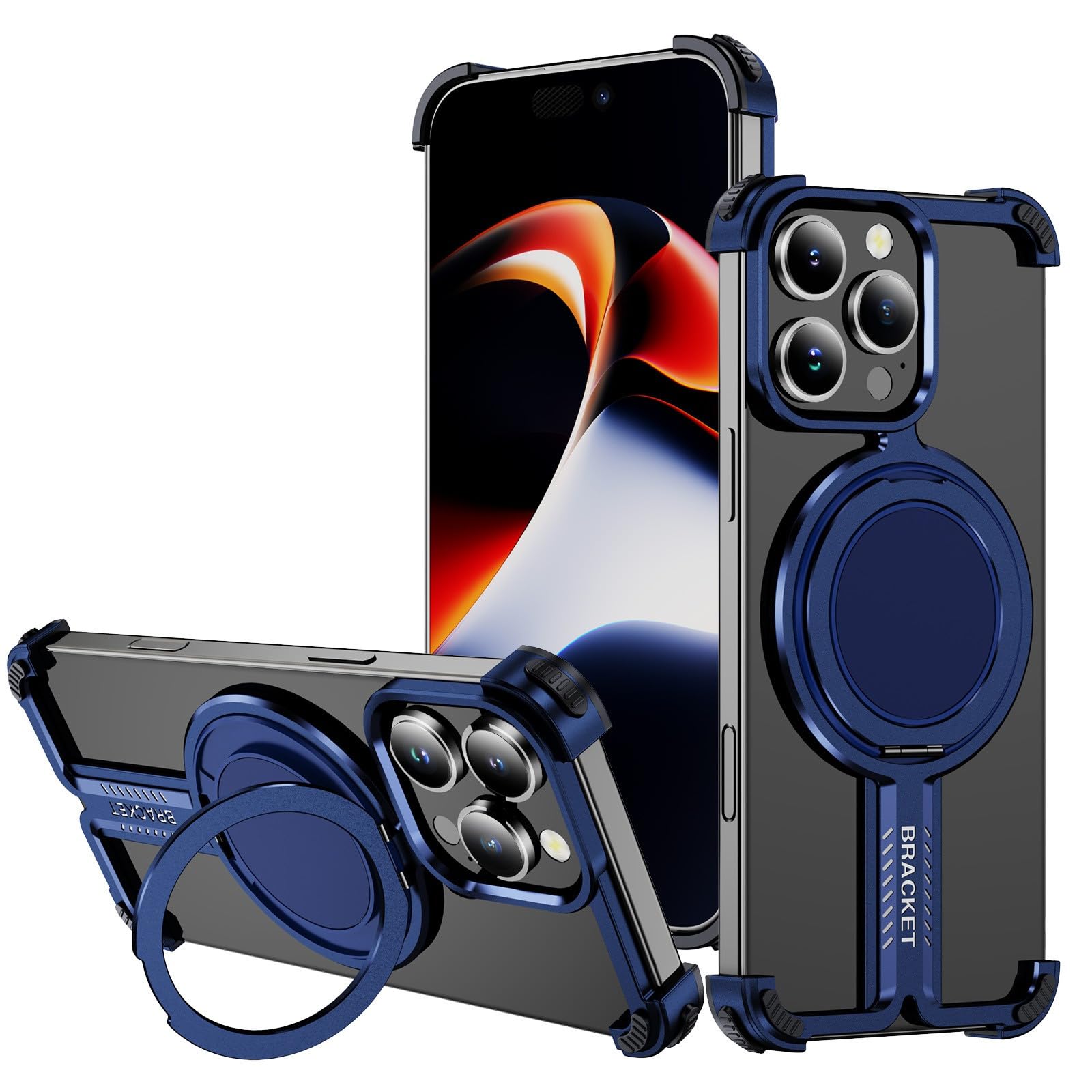 Coque béquille rotative iPhone 16 Pro Max magnétique antichoc mince - 8