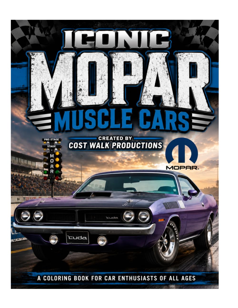 Iconic Mopar Muscle Cars: Coloring Book