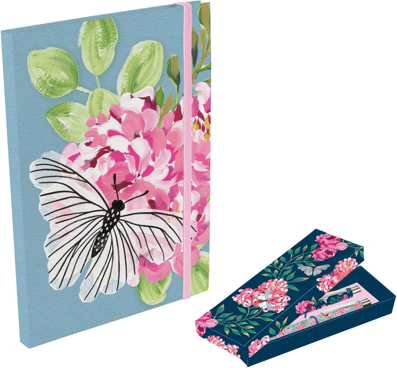 The Gifted Stationery Co. Ltd. Notebook and Pen Set, Elegant Collection (Flutter A5 Multi) — image 1