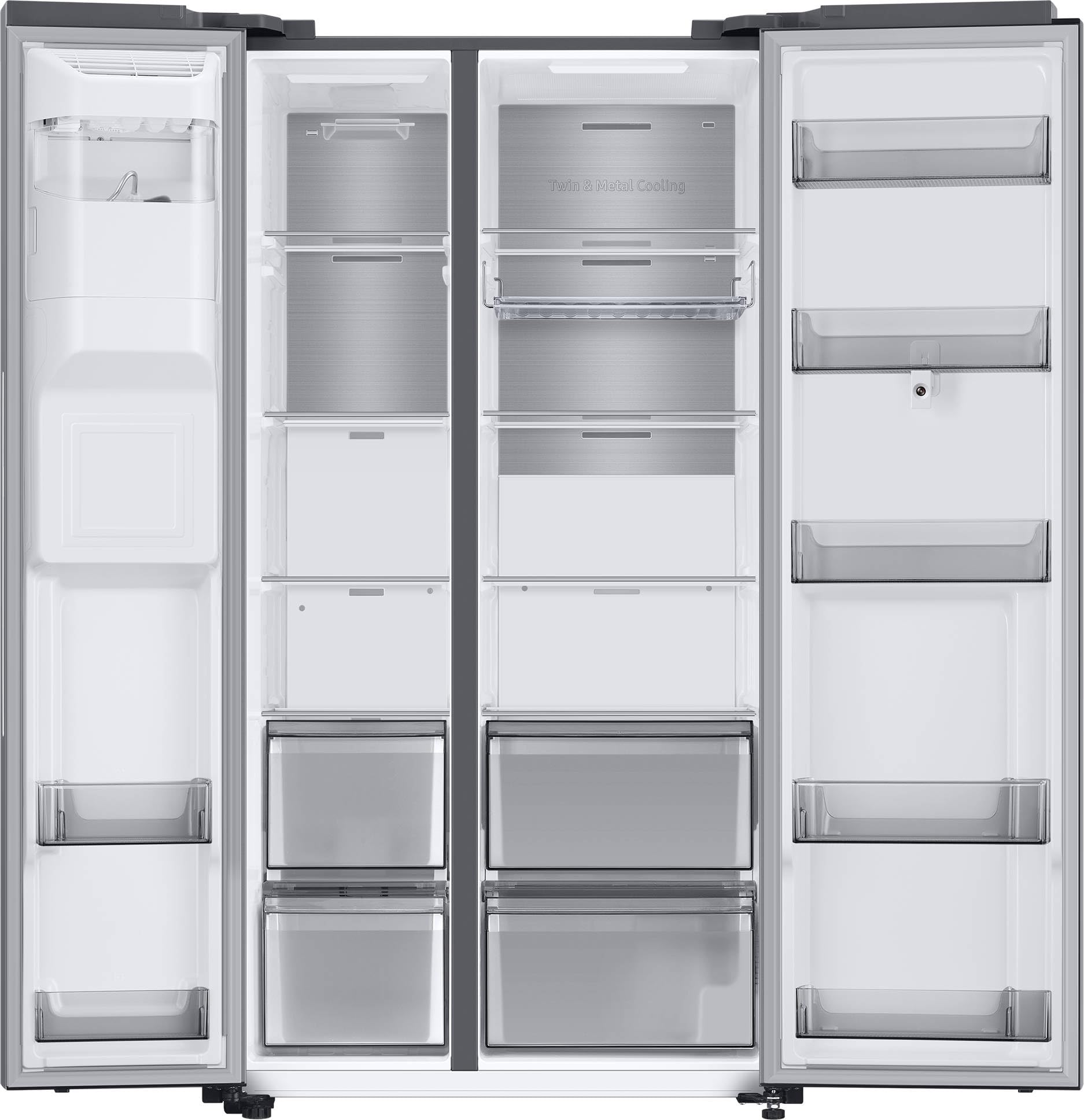 Samsung Frigorífico Side by Side con Family Hub™ RS6HA8891SL/EF, Independiente, Dispensador de Agua, Twin Cooling Plus™, WiFi, 614L, 91 x 178 x 72 cm