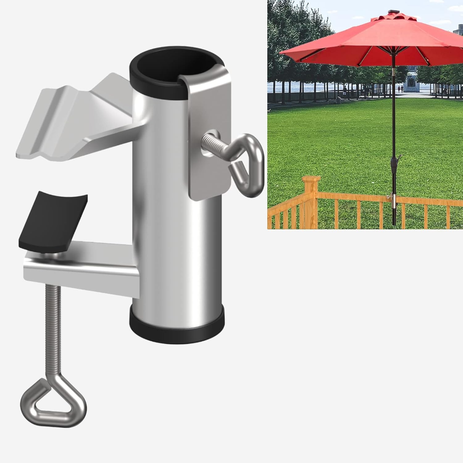 Zaquak Patio Umbrella Holder,Deck Umbrella Clamp,Patio Umbrella Clamp,Balcony