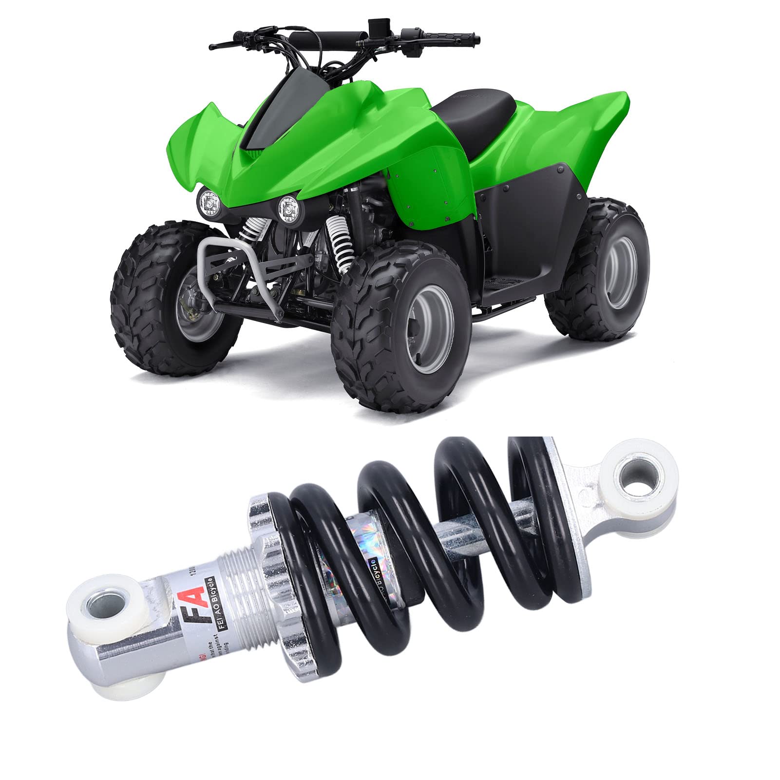 Amortisseur Moto Keenso 125mm, Ressort 1200lbs - Pour Dirt Bike, Pit Bike, ATV, Go-kart - Amortisseur Avant/arrière