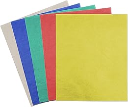 Papel de Carbono Juvale para Trazado en Tela, Madera y Canvas (5 Colores, 9 x 11 pulgadas, 50 Hojas) - Papel de Trazado