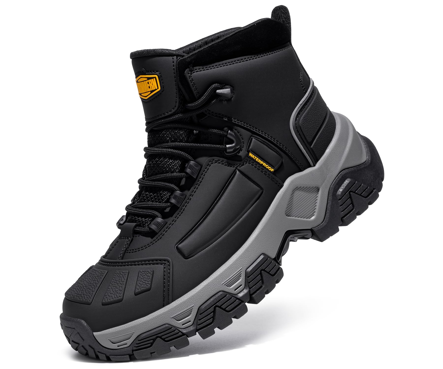 Chaussures de Randonnée Homme Imperméables Chaussure de Marche | Bottes de Randonnée Antidrapantes Soutien VoûTe Plantaire Renfort au Niveau de la Pointe Bottes Confortables pour Marche