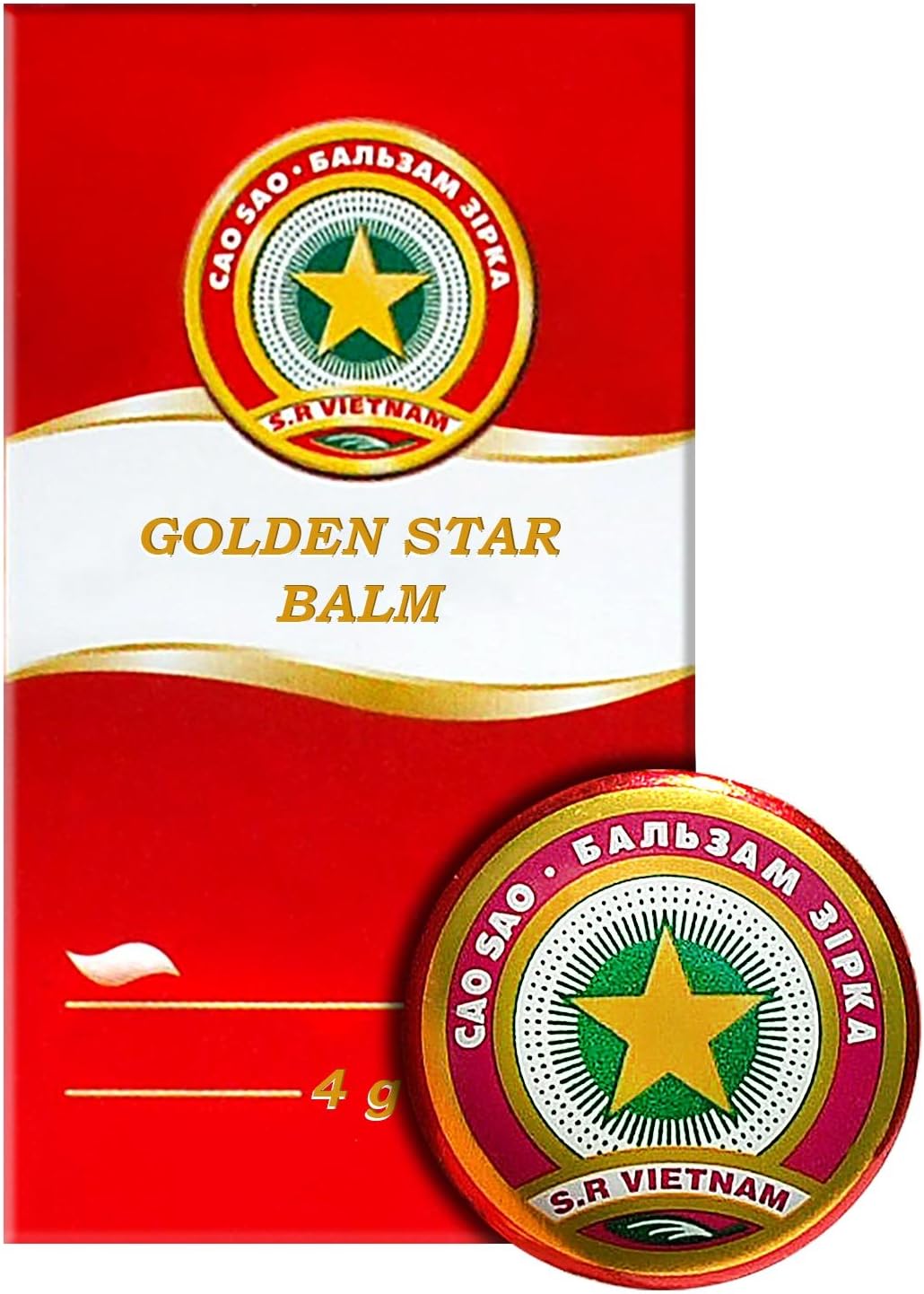 Golden Star Balm (Cao Sao Vang) 4g/0.14 Oz