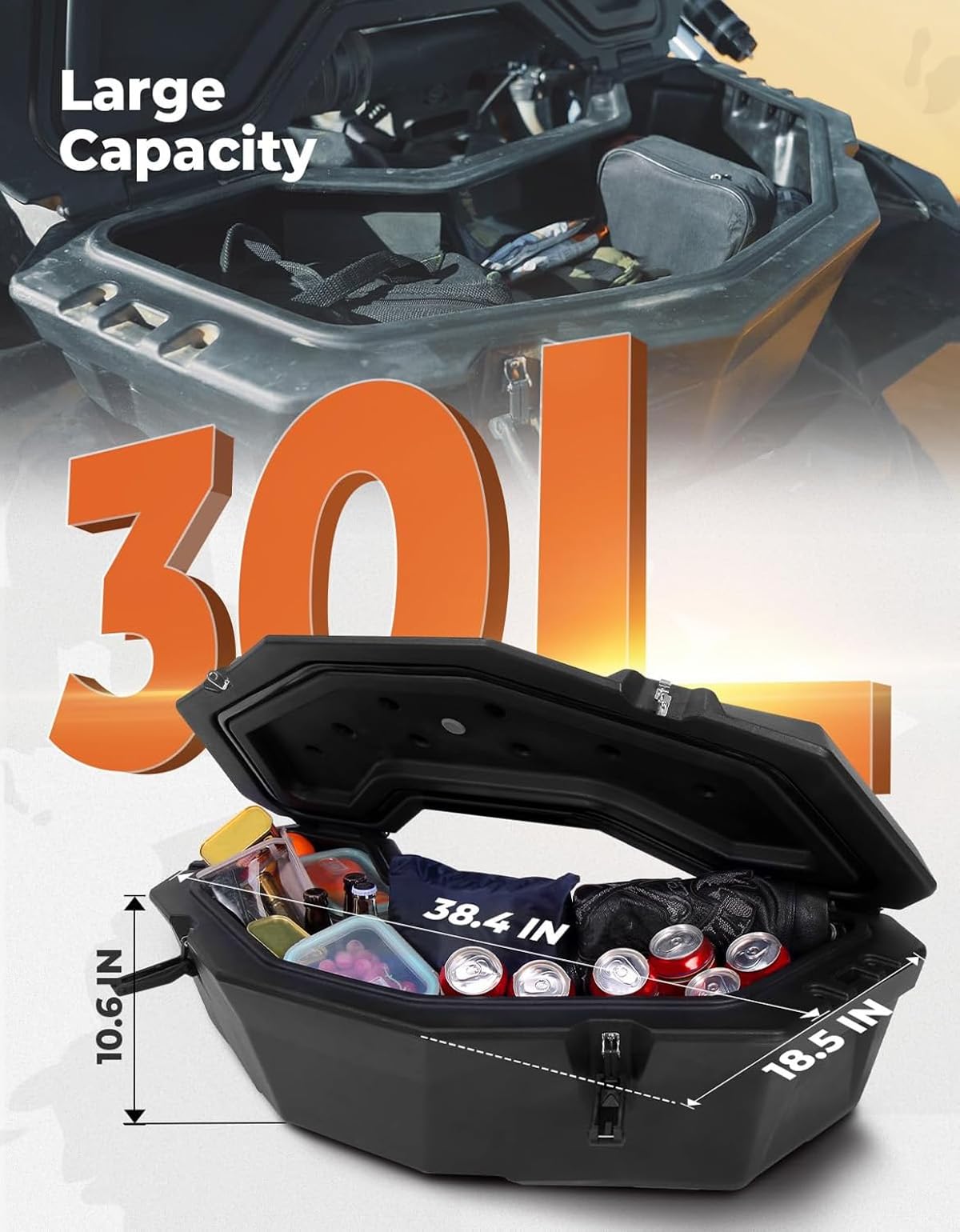 UTV Rear Cargo Storage Box LnQ for Can Am Maverck X3 Max Turbo DPS 715004778 | eBay