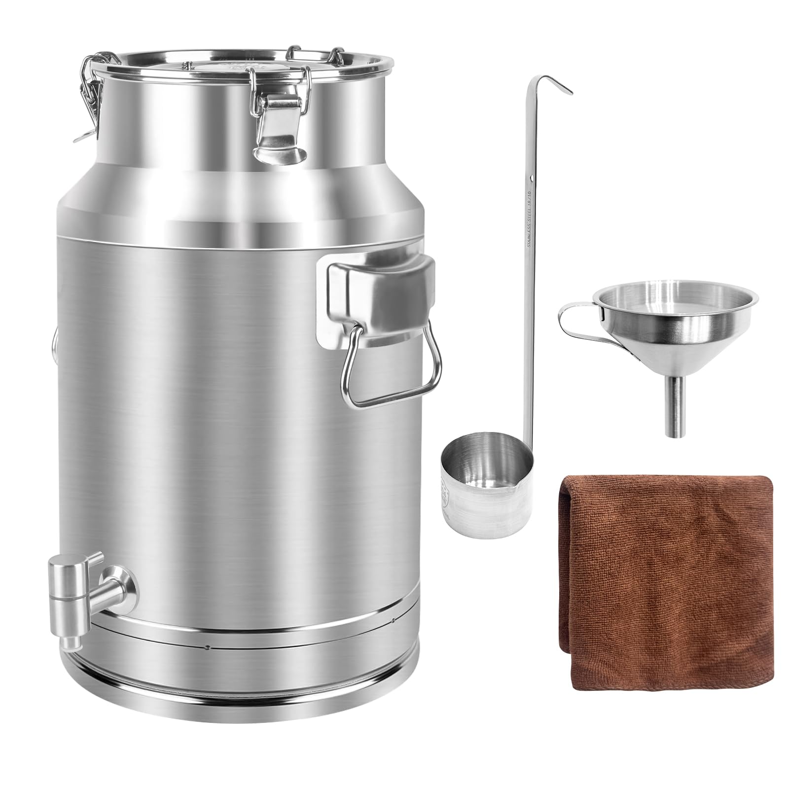 Amazon.com: Togarhow 304 Stainless Steel 20 Liter Milk Can, 5.25