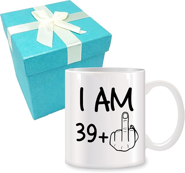 40th Birthday Gifts for Women Men Novelty Coffee Mug 11 oz - Gag Party Idea as a Joke Celebration Forty Adult Birthday Presents-40 Years Old Happy Bday Gifts Funny White Ceramic Coffee Mug Cup