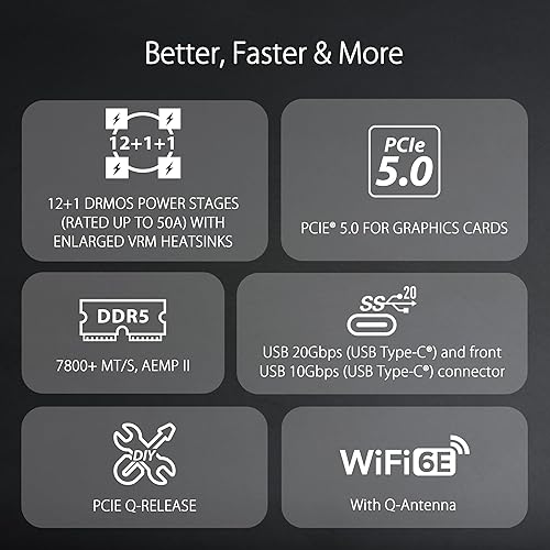 Miniatura 9 de ASUS TUF GAMING B760M-PLUS WIFI D4 Intel 13 y 12 generación LGA 1700 mATX PCIe 50 2 ranuras PCIe 40 M2 DDR4 WiFi 6 LAN de 25 Gb USB 32 Gen 2x2