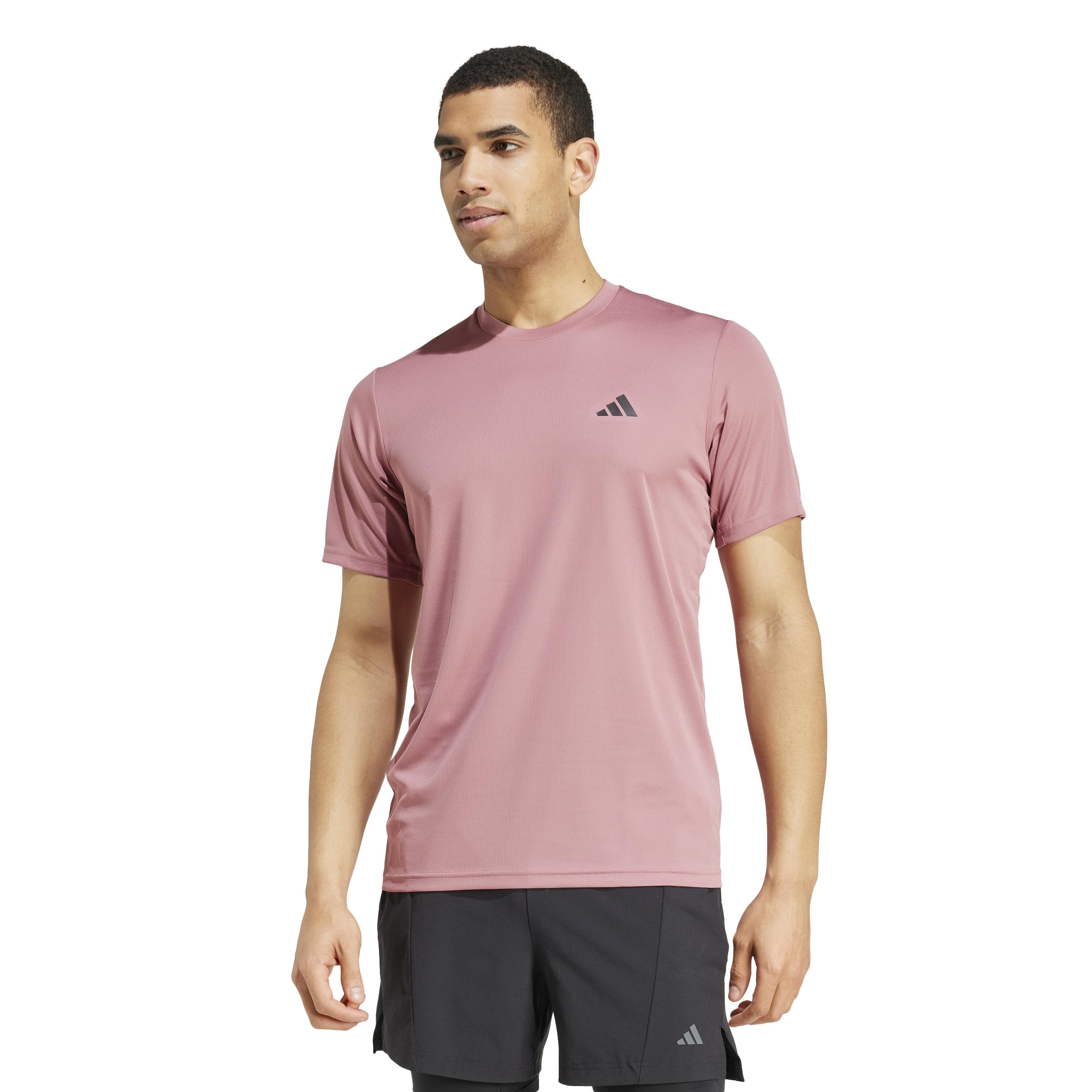 adidas Train Essentials Training T-Shirt, Camiseta de Manga Corta de los Hombres, preloved Crimson/Black, IW3353