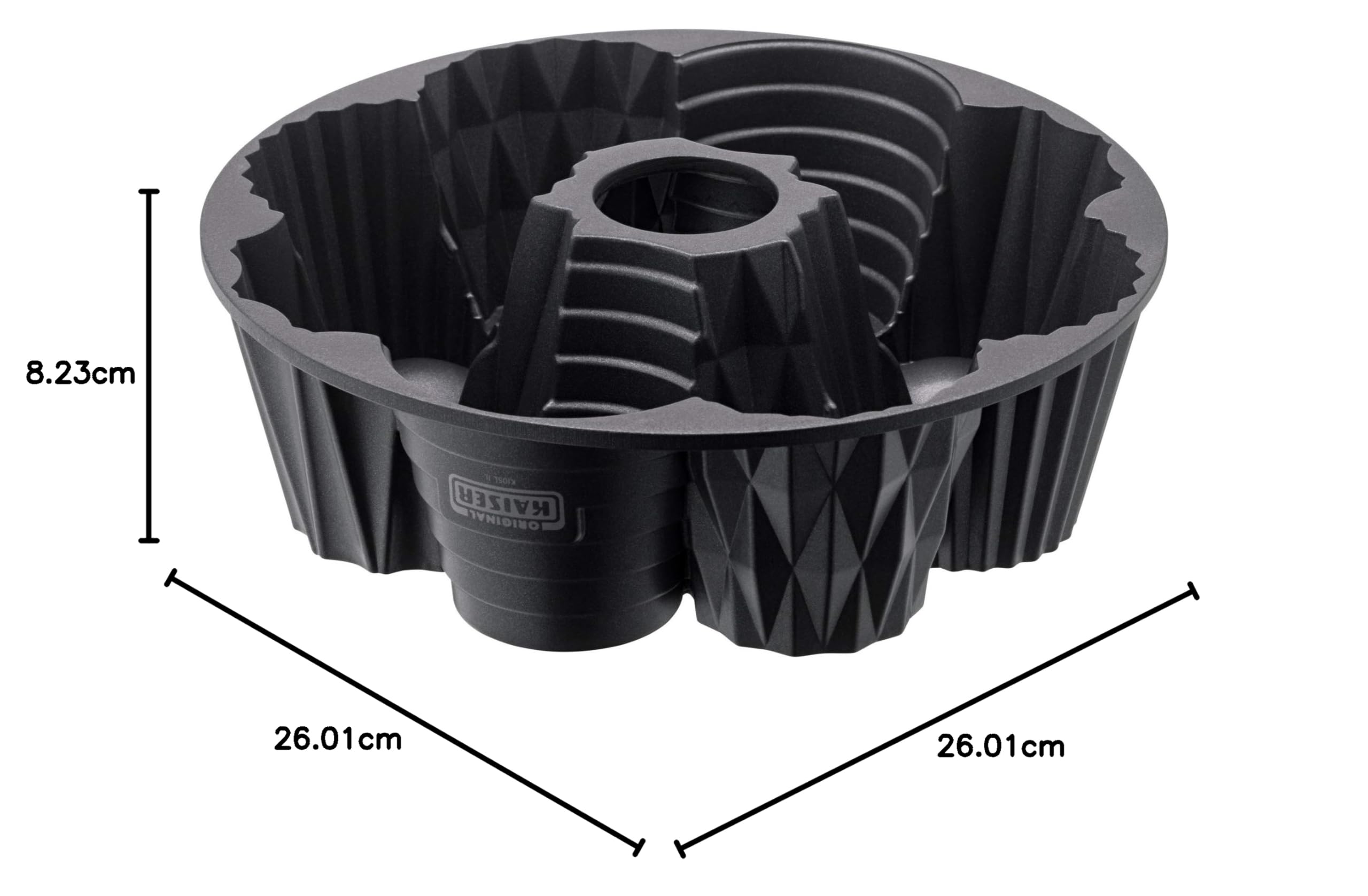 Original Kaiser Inspiration forma do pieczenia babeczek 26 cm, na 8 małych tart i tartletów z wgłębieniem, odlew aluminiowy, powłoka zapobiegająca przywieraniu, czarna