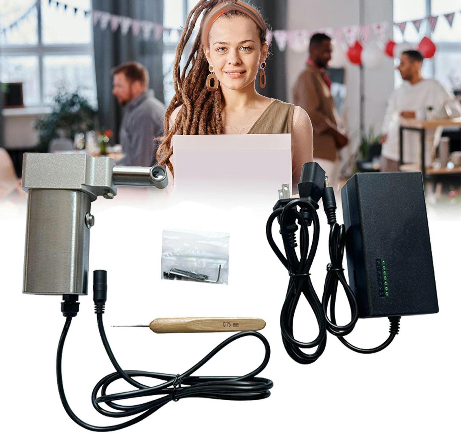 Machine dreadlocks portable électrique avec tresseuse acier inoxydable