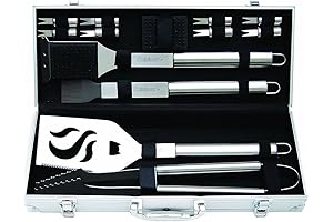 Cuisinart Deluxe BBQ Tool Set: 14-piece Stainless Steel Grilling Essentials