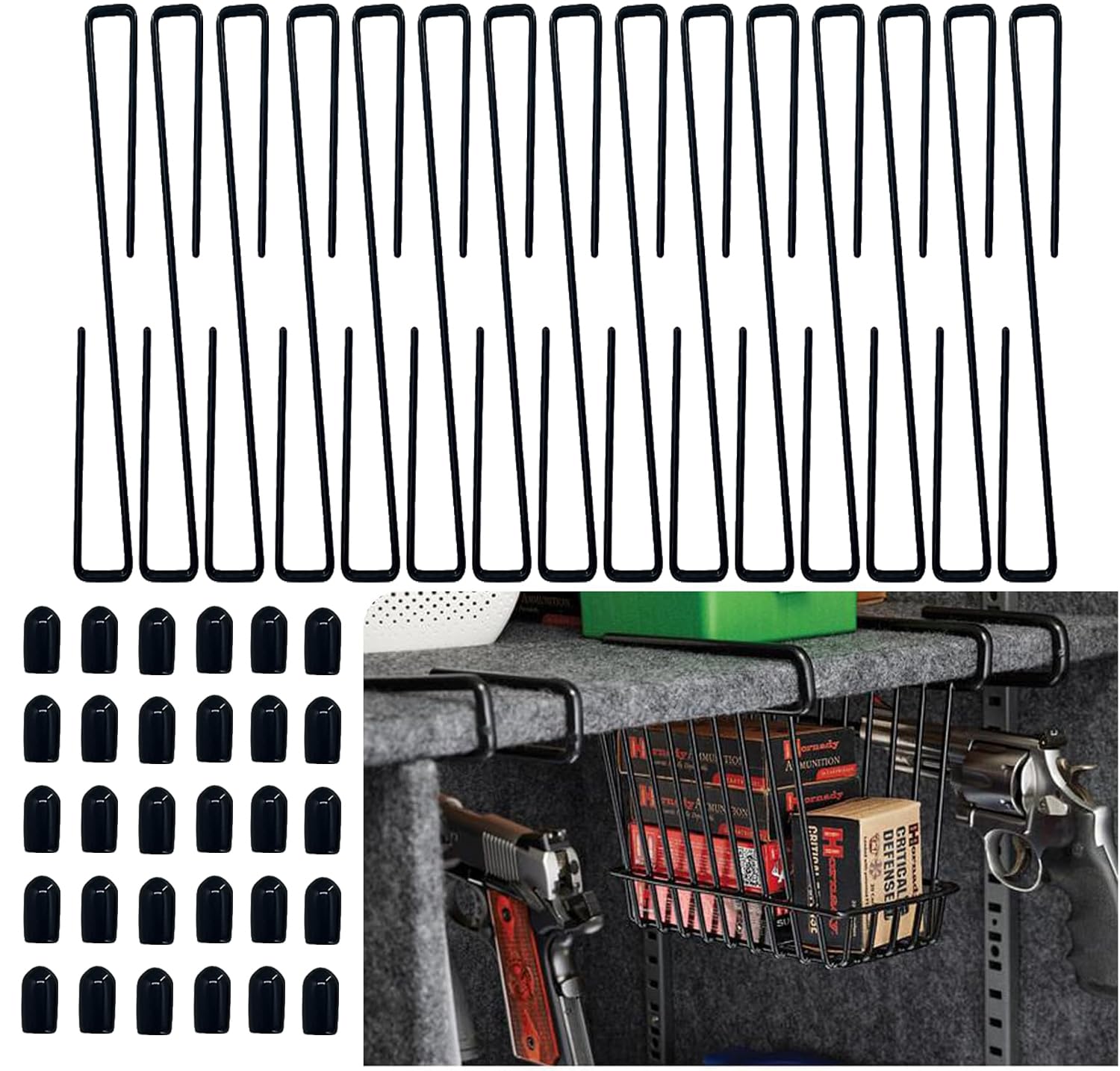 10 PCS Pistol Rrack for Gun Safe,Handgun Rack,Gun Safe Organizer,Indoor Gun Racks,Pistol Holder for Safes or Cabinets with Our Gun Safe Shelf and Pistol Display Stand,The Perfect Gun Storage Solution
