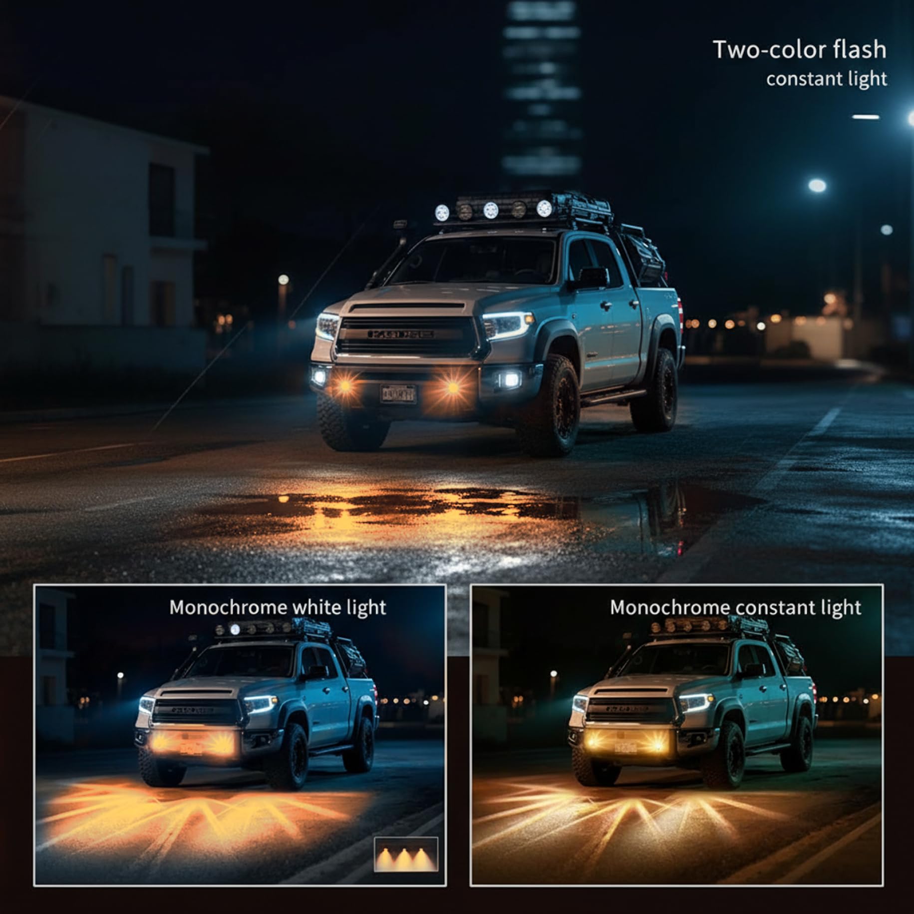 6 luces marcadoras de sandía, luces LED impermeables con soporte, luz lateral de cristal para camión, iluminación auxiliar para semi, remolque, RV (amarillo)