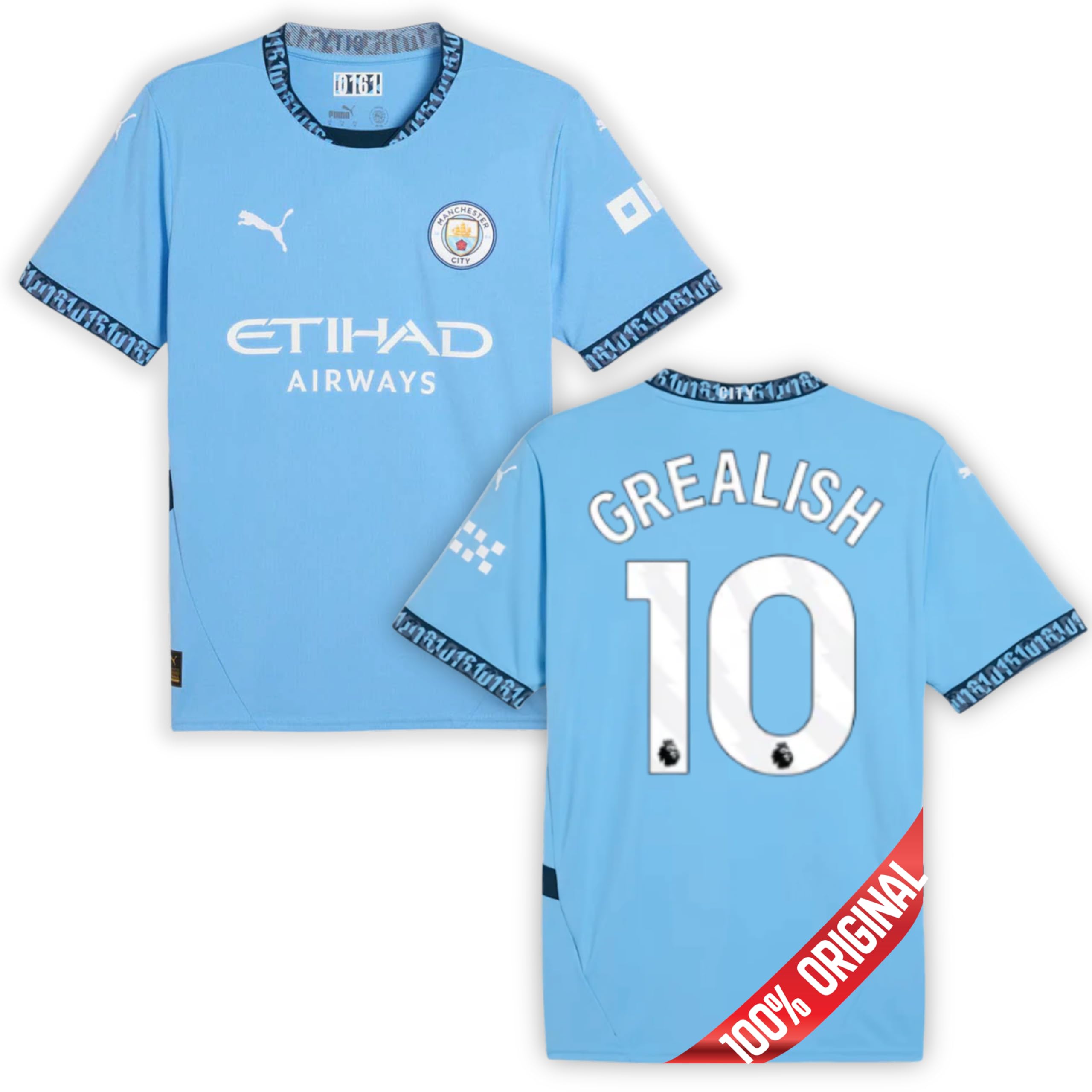 PUMA Original ManCity Trikot Herren [Home 24/25] Offizielles Manchester City Trikot [Spieler oder Personalisiert] Fussball Sportbekleidung Sport Tshirts Herren Fußball Shirt Männer