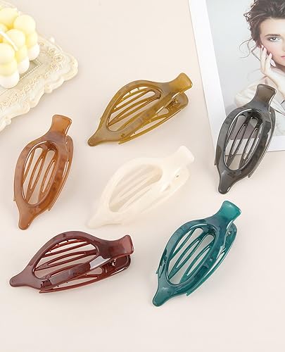 Miniatura 81 de Pinzas para el cabello French Concord, 6 pinzas para el cabello planas deslizantes laterales para volumen, agarre fuerte, agarre antideslizante