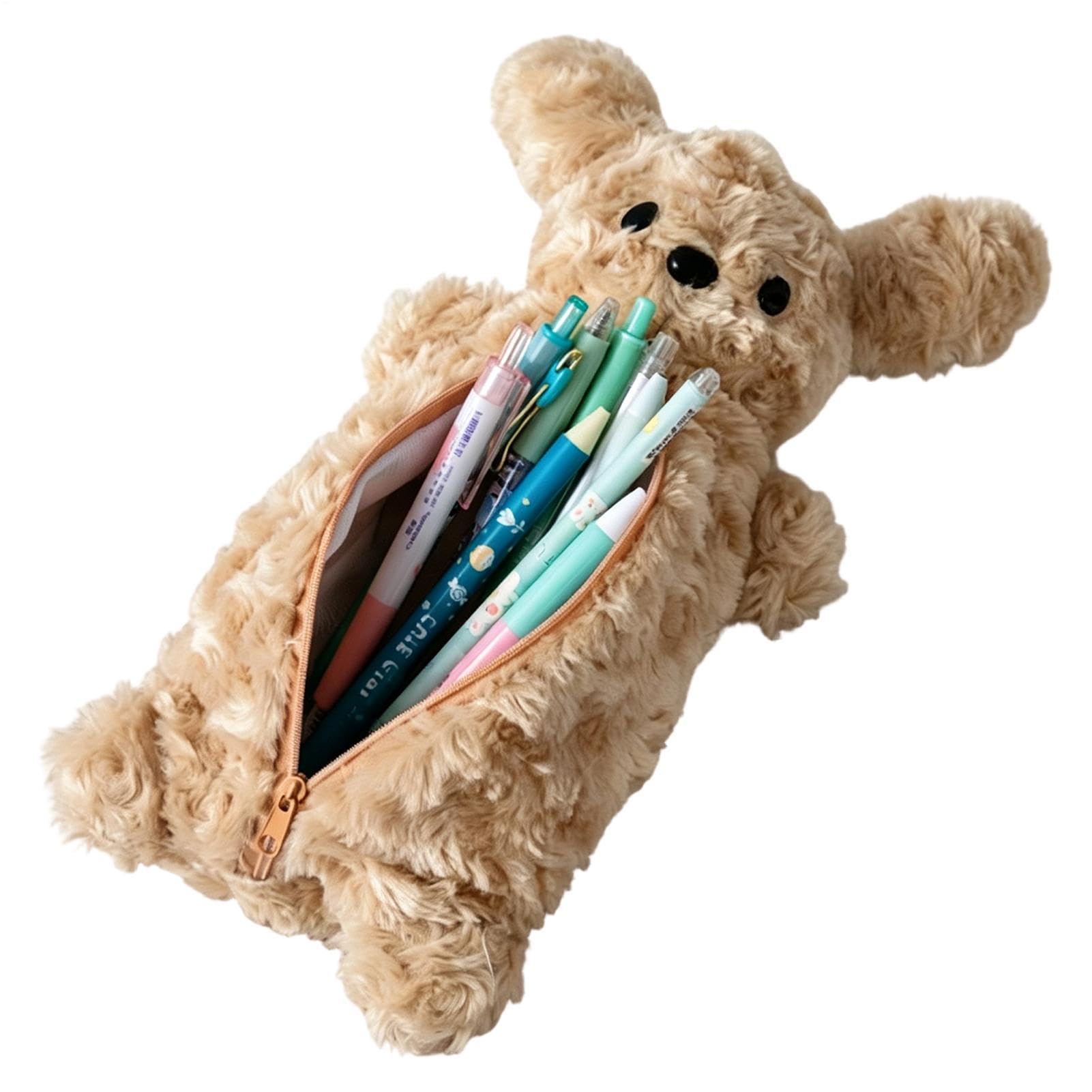 Cute Pencil Case Cartoon Plush Animal Pouch Storage Bag